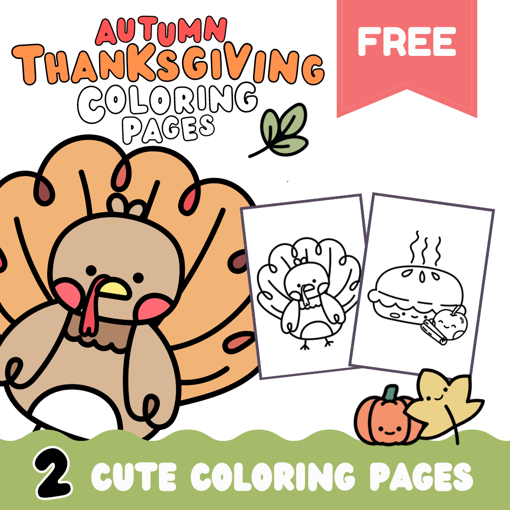 Free & Budget Friendly Autumn Thanksgiving printable coloring